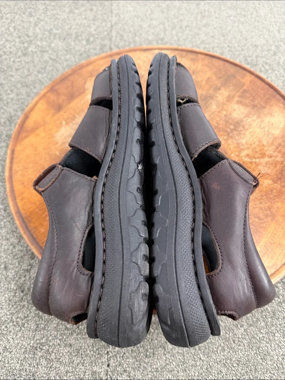 Skechers Sandals Mens 7 Brown Leather Fisherman Buckle Chunky 90s Y2K 7411